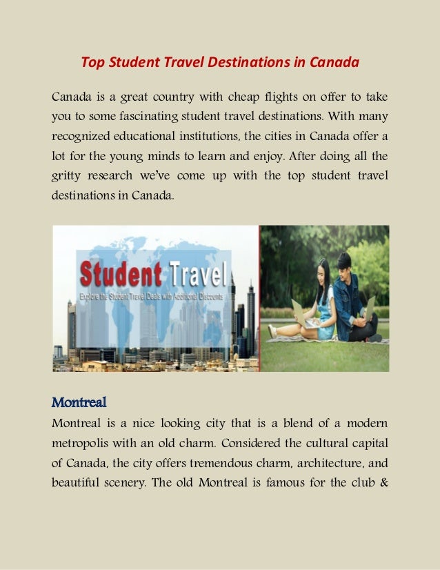 student flight deals canada